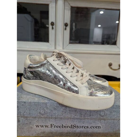 Dolce Vita Zayn 360 Silver Crackle Sneakers! - Picture 4 of 10